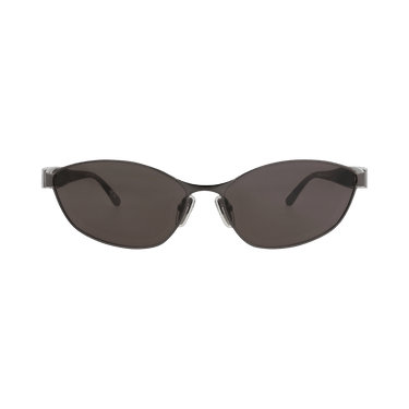 Balenciaga Cat Eye-Frame Metal Sunglasses — Grey