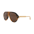 Gucci Aviator-Frame Recycled Acetate Sunglasses — Brown