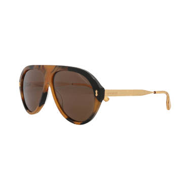 Gucci Aviator-Frame Recycled Acetate Sunglasses — Brown
