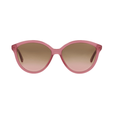 Chloé Round-Frame Bio Acetate Sunglasses — Red