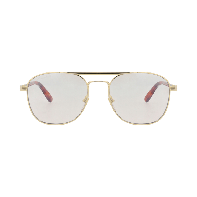 Gucci Aviator-Frame Metal Sunglasses — Gold