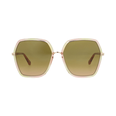 Chloé Square-Frame Sunglasses — Brown