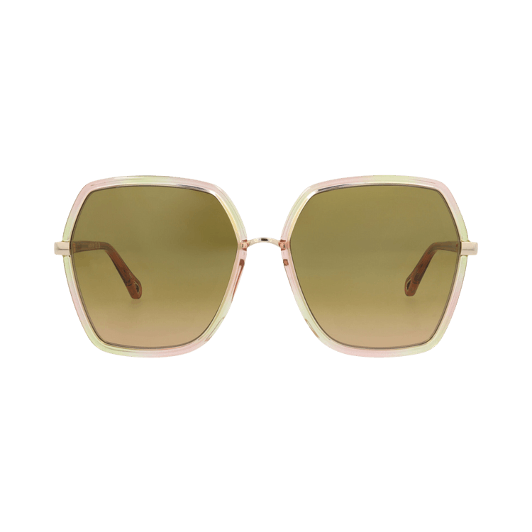 Chloé Square-Frame Sunglasses — Brown