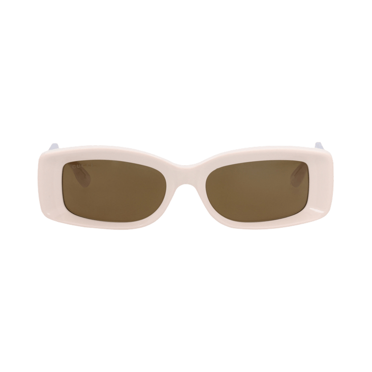 Gucci Square-Frame Recycled Acetate Sunglasses — Cream