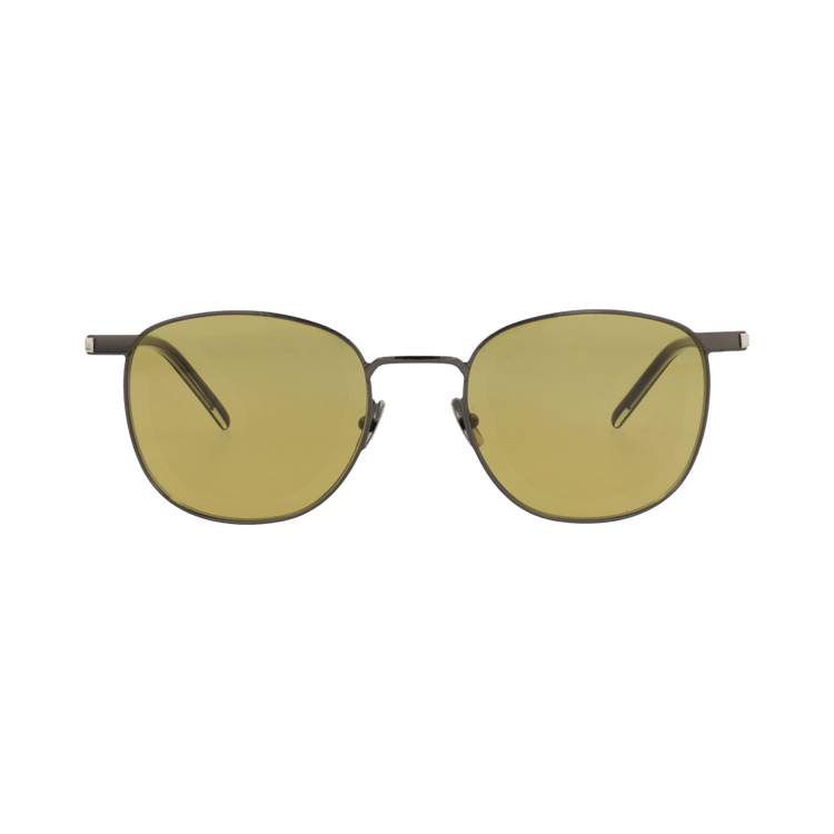 Saint Laurent Round-Frame Metal Sunglasses — Silver