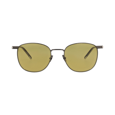 Saint Laurent Round-Frame Metal Sunglasses — Silver