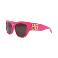 Balenciaga Square-Frame Recycled Acetate Sunglasses — Pink