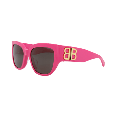 Balenciaga Square-Frame Recycled Acetate Sunglasses — Pink