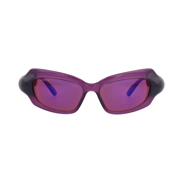Balenciaga Square-Frame Bio-Injection Sunglasses — Purple