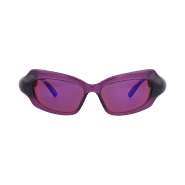 Balenciaga Square-Frame Bio-Injection Sunglasses — Purple