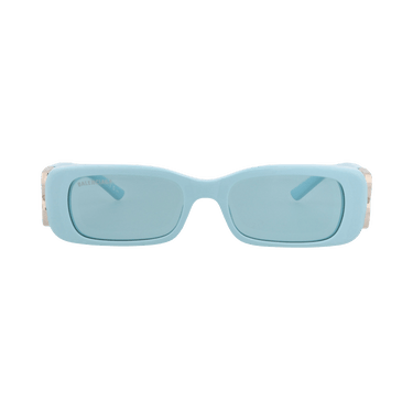 Balenciaga Square-Frame Recycled Acetate Sunglasses — Blue