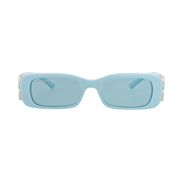 Balenciaga Square-Frame Recycled Acetate Sunglasses — Blue