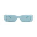 Balenciaga Square-Frame Recycled Acetate Sunglasses — Blue