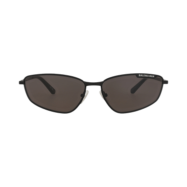 Balenciaga Square-Frame Metal Sunglasses — Black