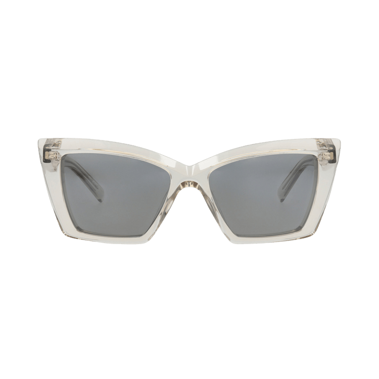 Saint Laurent Cat Eye-Frame Recycled Acetate Sunglasses — Cream