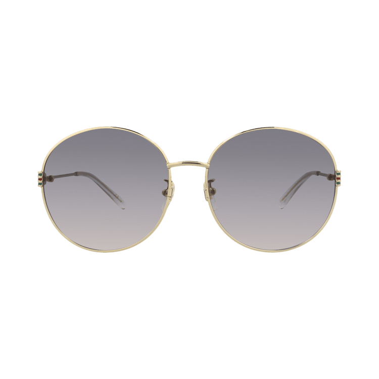 Gucci Round-Frame Metal Sunglasses — Gold