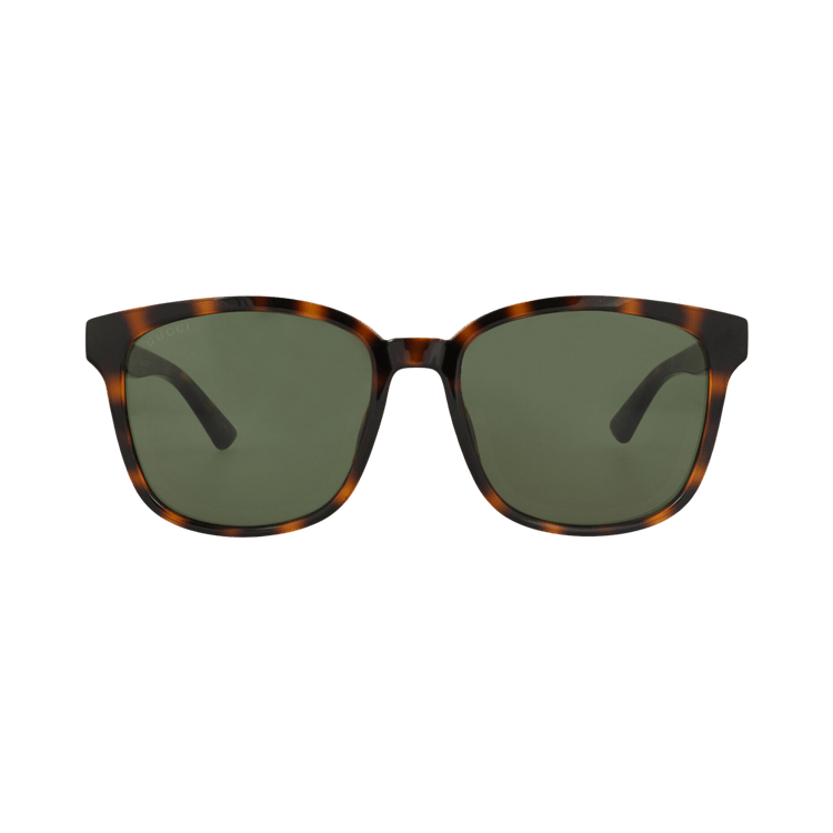 Gucci Square-Frame Injection Sunglasses — Brown