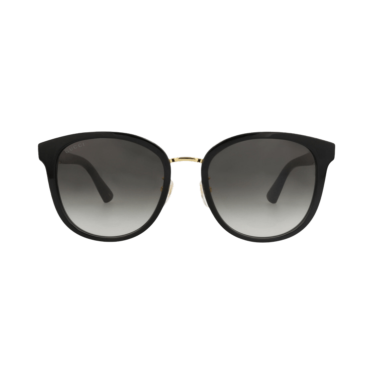 Gucci Round-Frame Sunglasses — Black