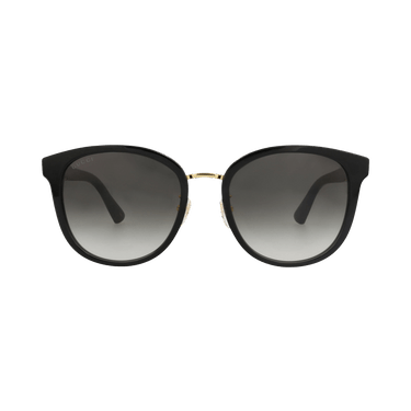 Gucci Round-Frame Sunglasses — Black