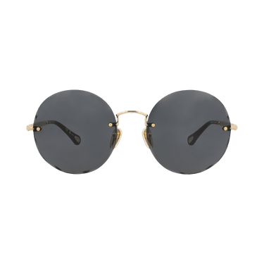 Chloé Round-Frame Metal Sunglasses — Gold