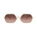 Chloé Round-Frame Metal Sunglasses — Gold