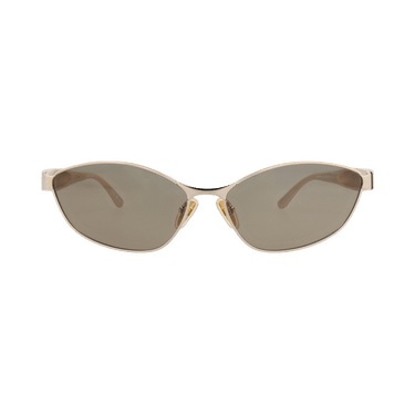 Balenciaga Cat Eye-Frame Metal Sunglasses — Gold