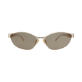 Balenciaga Cat Eye-Frame Metal Sunglasses — Gold
