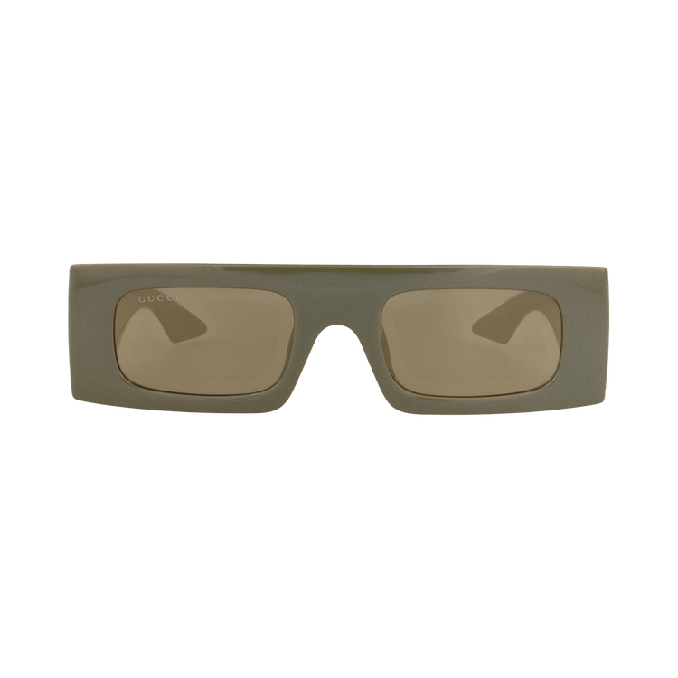 Gucci Shield-Frame Injection Sunglasses — Green