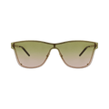 Saint Laurent Shield-Frame Metal Sunglasses — Gold