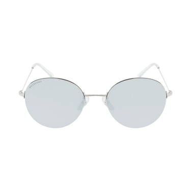 Balenciaga Round-Frame Metal Sunglasses — Silver