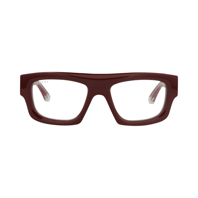 Gucci Square-Frame Recycled Acetate Sunglasses — Red