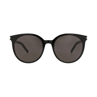 Saint Laurent Round-Frame Acetate Sunglasses — Black