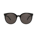 Saint Laurent Round-Frame Acetate Sunglasses — Black