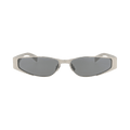 Saint Laurent Cat Eye-Frame Metal Sunglasses — Silver