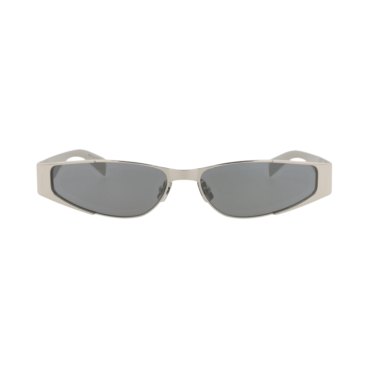 Saint Laurent Cat Eye-Frame Metal Sunglasses — Silver