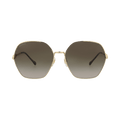 Gucci Square-Frame Metal Sunglasses — Gold
