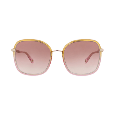 Chloé Square-Frame Injection Sunglasses — Yellow