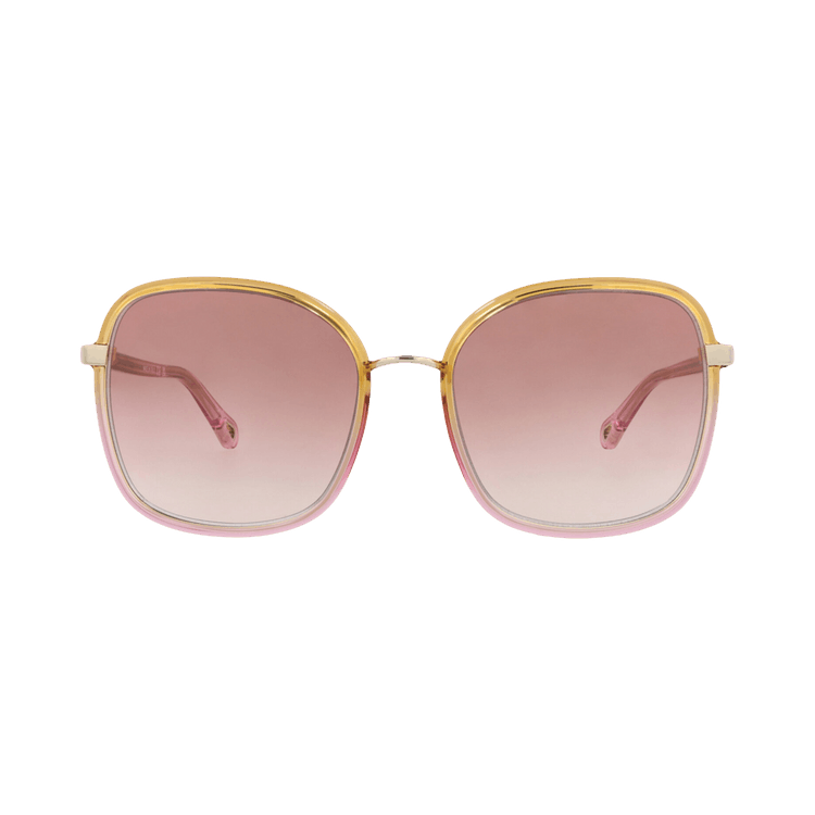 Chloé Square-Frame Injection Sunglasses — Yellow