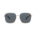 Gucci Square-Frame Metal Sunglasses — Gold