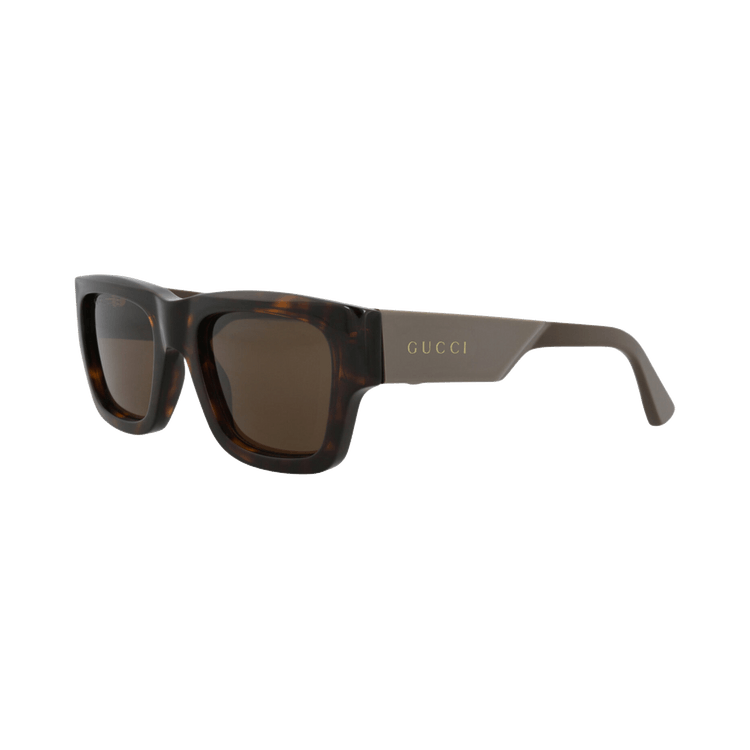 Gucci Square-Frame Recycled Acetate Sunglasses — Brown