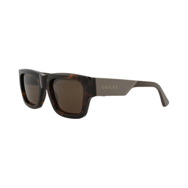 Gucci Square-Frame Recycled Acetate Sunglasses — Brown