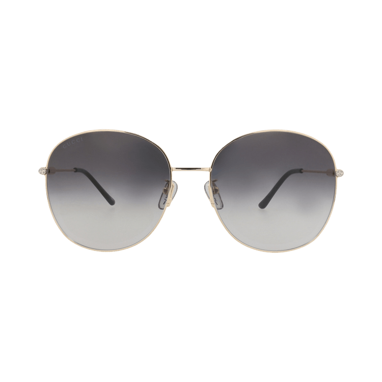 Gucci Round-Frame Metal Sunglasses — Gold