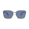 Balenciaga Square-Frame Metal Sunglasses — Silver
