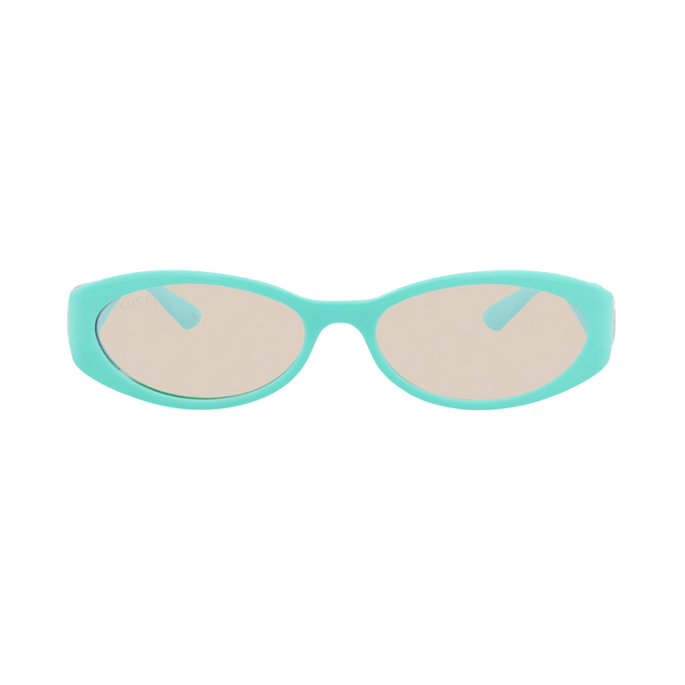 Gucci Round-Frame Injection Sunglasses — Blue