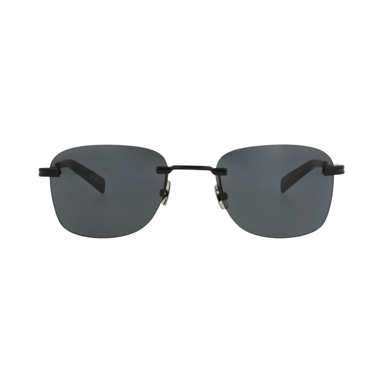 Saint Laurent Square-Frame Metal Sunglasses — Black