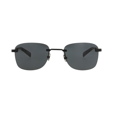 Saint Laurent Square-Frame Metal Sunglasses — Black