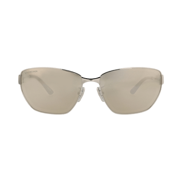 Balenciaga Cat Eye-Frame Metal Sunglasses — Silver