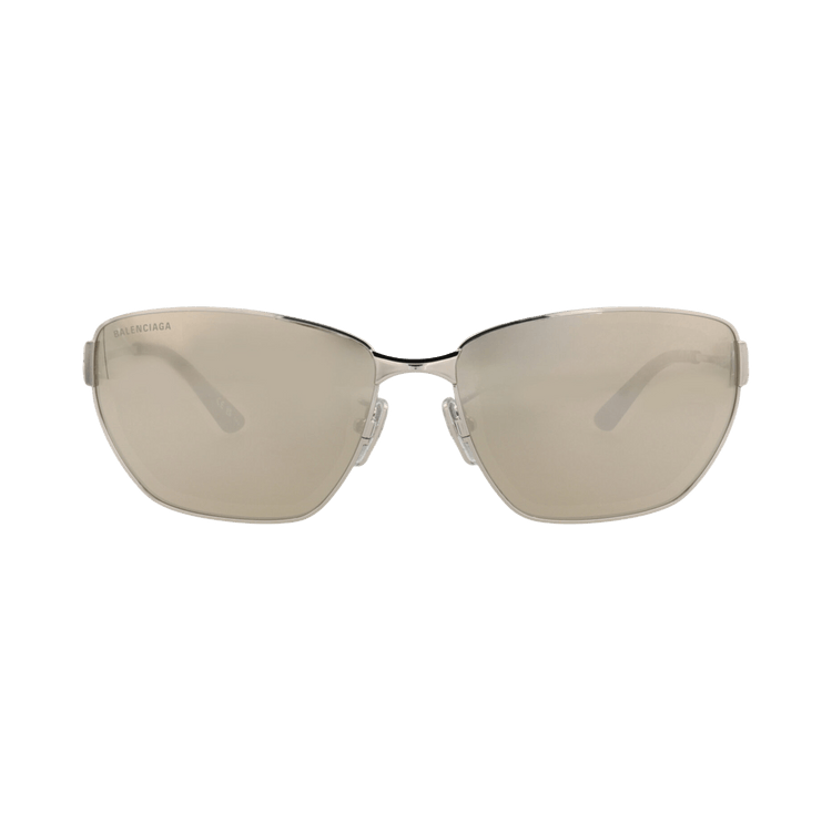 Balenciaga Cat Eye-Frame Metal Sunglasses — Silver