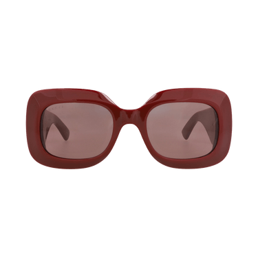 Gucci Square-Frame Recycled Acetate Sunglasses — Red