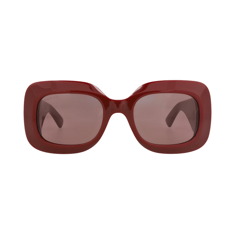 Gucci Square-Frame Recycled Acetate Sunglasses — Red